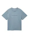 Stella Mccartney Logo Oversized Cotton T-shirt In Azul