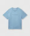 Stella Mccartney Logo Oversized Cotton T-shirt In Mineral Blue