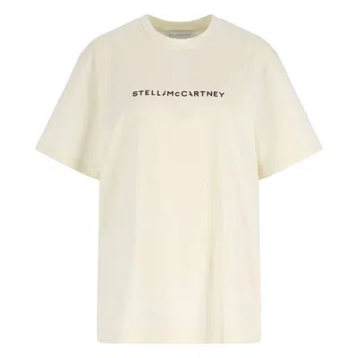 Stella Mccartney Logo Oversized Cotton T-shirt In White