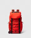 Stella Mccartney Logo Padded Backpack In Active Red/black