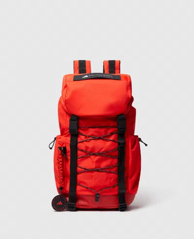 Stella Mccartney Logo Padded Backpack In Active Red/black