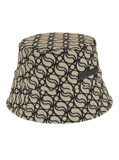 Stella Mccartney Logo Patch Bucket Hat In Natural (beige)