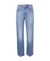Stella Mccartney Logo Patch Flared Jeans In Blue