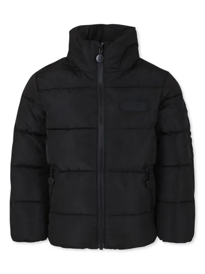 Stella Mccartney Kids' Logo-patch Padded Jacket In Black
