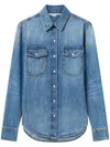 Stella Mccartney Organic Cotton Denim Shirt In Blue