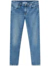 Stella Mccartney Logo-patch Skinny Jeans In Blue