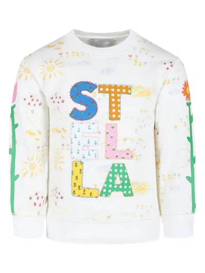 Stella Mccartney Logo-patch Sweatshirt In Weiss