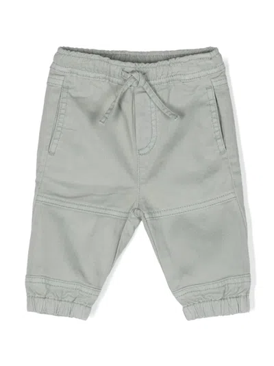 Stella Mccartney Babies' Logo-patch Tapered Trousers In Green