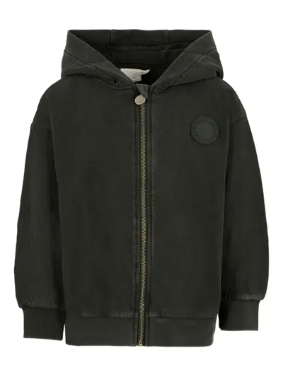 Stella Mccartney Kids' Logo-patch Zip-up Hoodie In Black