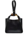 Stella Mccartney Perforated Logo Tote Airpods Case In Black