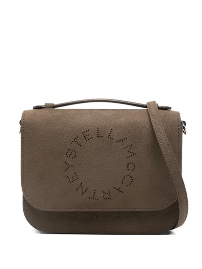 Stella Mccartney Logo-perforated Cross Body Bag In Brown