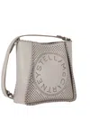 Stella Mccartney Logo Perforated Cross Body Bag In Neutral