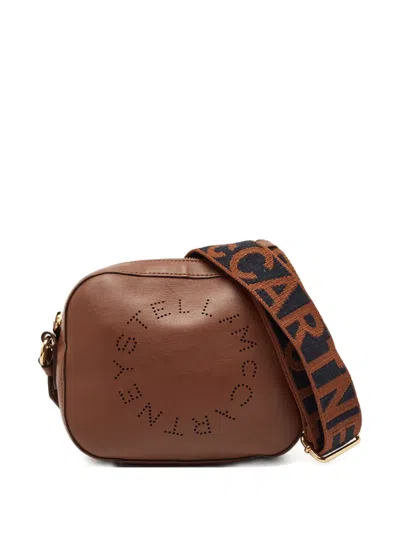 Pre-owned Stella Mccartney Logo-perforated Crossbody Bag In Brown