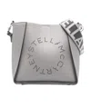 Stella Mccartney Logo Perforated Crossbody Bag In Gray