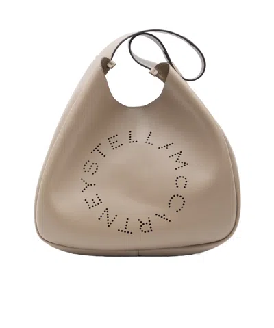 Stella Mccartney Logo-perforated Medium Tote Bag In Nude