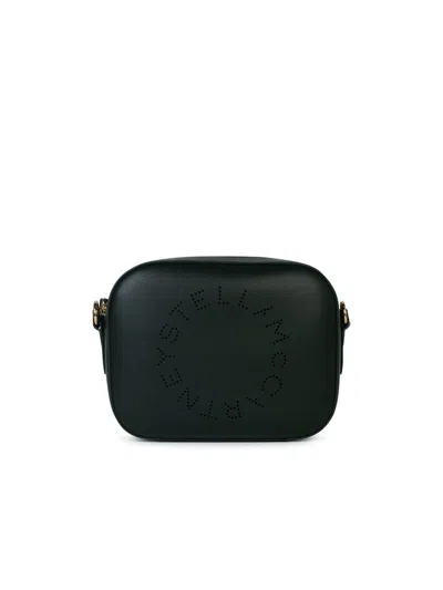 Stella Mccartney Logo Perforated Mini Shoulder Bag In Green