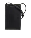 Stella Mccartney Logo Perforated Phone Pouch In Black