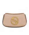 Stella Mccartney Logo Plaque Belt Bag In Nude