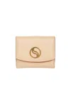 Stella Mccartney Logo-plaque Card Holder In Nude