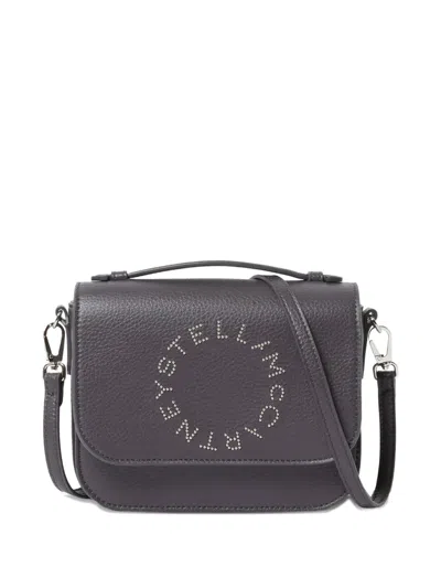 Stella Mccartney Logo-plaque Crossbody Bag In Gray