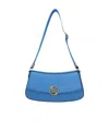 Stella Mccartney Logo Plaque Fold-over Shoulder Bag In Blue