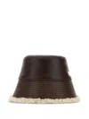 Stella Mccartney Dark Brown Solid Bucket Hat In Brown