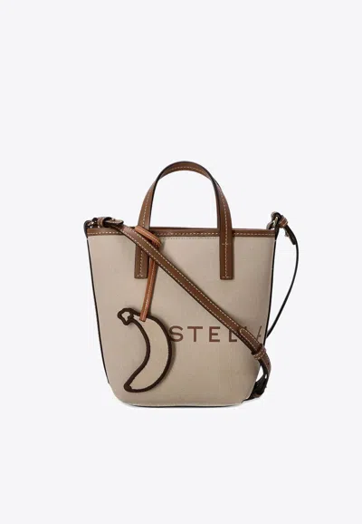 Stella Mccartney Logo Print Bananatex Tote Bag In Sand