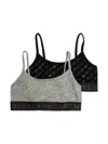 Stella Mccartney Logo-print Bras (pack Of Two) In Grey
