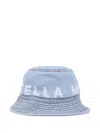 Stella Mccartney Logo-print Bucket Hat In 蓝色