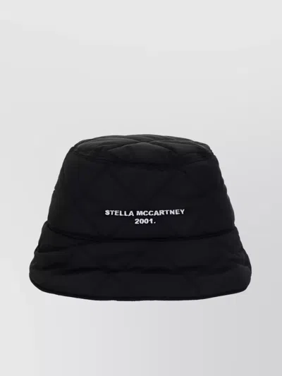 Stella Mccartney Logo Print Bucket Hat In Black