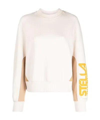 STELLA MCCARTNEY STELLA MCCARTNEY LOGO PRINTED PANELLED SWEATSHIRT