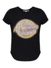 Stella Mccartney Logo Printed Crewneck T-shirt In Black