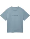 Stella Mccartney Logo Oversized Cotton T-shirt In Blue