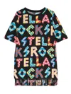 Stella Mccartney Logo-print Cotton T-shirt Dress In Black