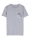 Stella Mccartney Logo-print Cotton T-shirt In Gray