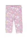Stella Mccartney Logo-print Cotton Trousers In Purple