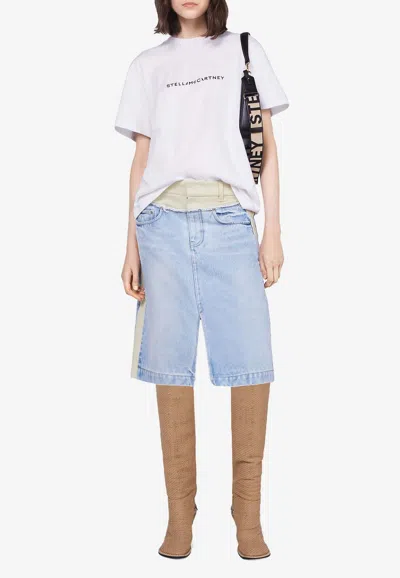 Stella Mccartney Logo Print Crewneck T-shirt In White