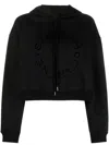 Stella Mccartney Logo-print Cropped Cotton Sweatshirt In Schwarz