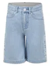 Stella Mccartney Belt-loop Denim Shorts In Blue