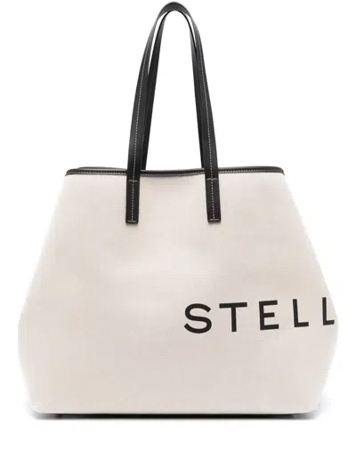STELLA MCCARTNEY LOGO-PRINT DETACHABLE-PURSE BAG