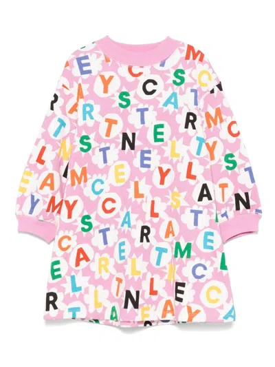 Stella Mccartney Kids' Logo-print Dress In Pink