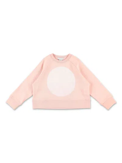Stella Mccartney Kids' Logo-print Fleece Sweatshirt In Pink