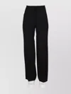 Stella Mccartney Logo Print High Waist Wide Leg Trousers In Black