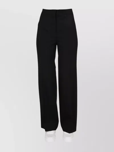 Stella Mccartney Logo Print High Waist Wide Leg Trousers