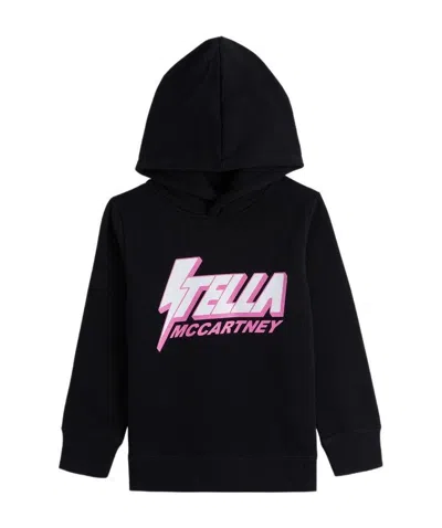 Stella Mccartney Logo Print Hoodie In Black