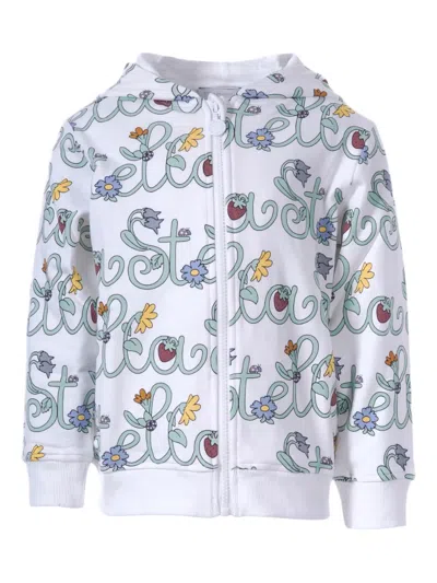 Stella Mccartney Kids' Logo-print Hoodie In Blue