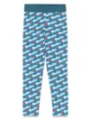 Stella Mccartney Logo-print Leggings In Blue