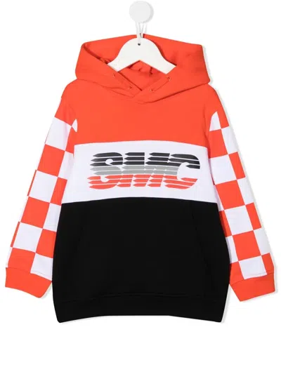 Stella Mccartney Kids' Logo-print Panelled Hoodie In Black