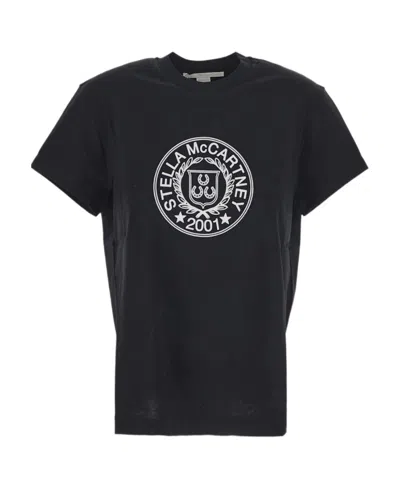 Stella Mccartney Logo-print Short-sleeve Cotton T-shirt In Black