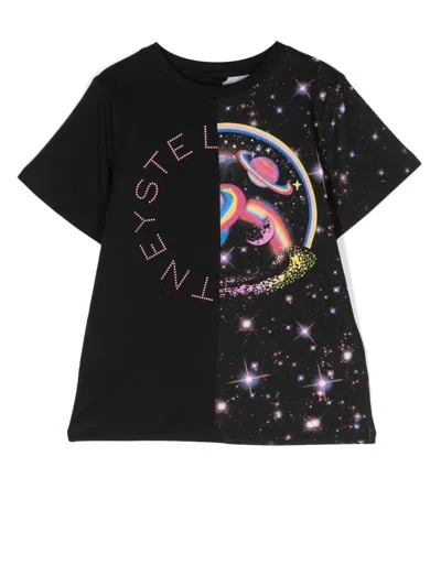 Stella Mccartney Kids' Logo-print Short-sleeve T-shirt In C